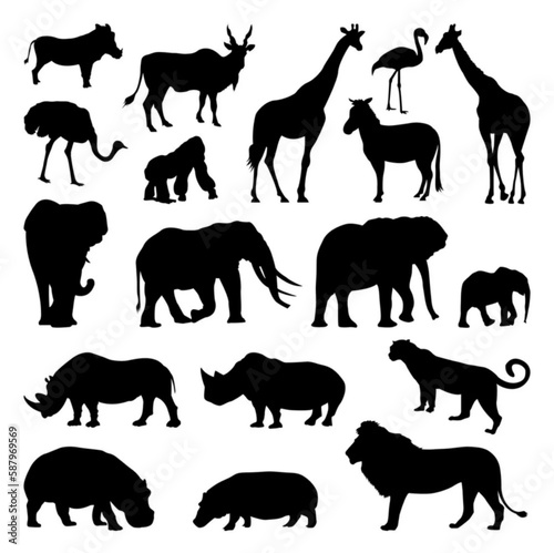 animals silhouettes set © Rahul Collections