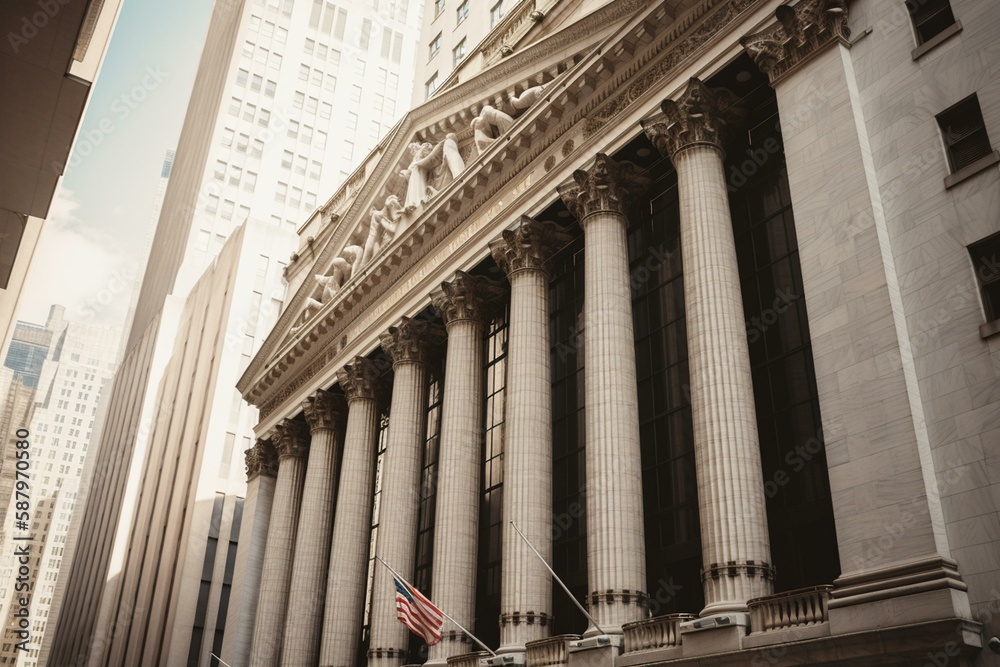 Φωτογραφία Pictures of financial institutions, such as the New York Stock Exchange or the F