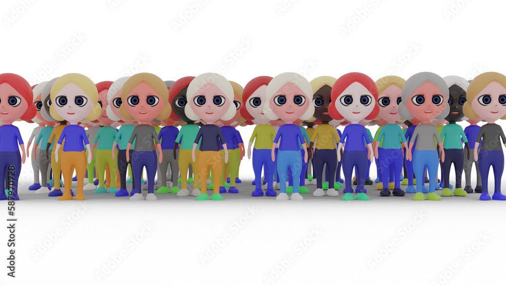 Fototapeta premium group of 3d people