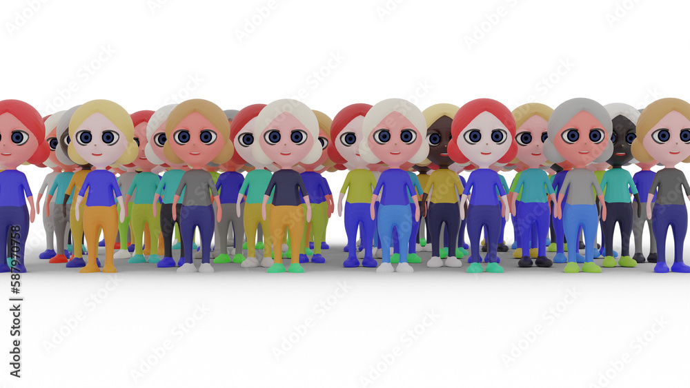 Fototapeta premium group of 3d people