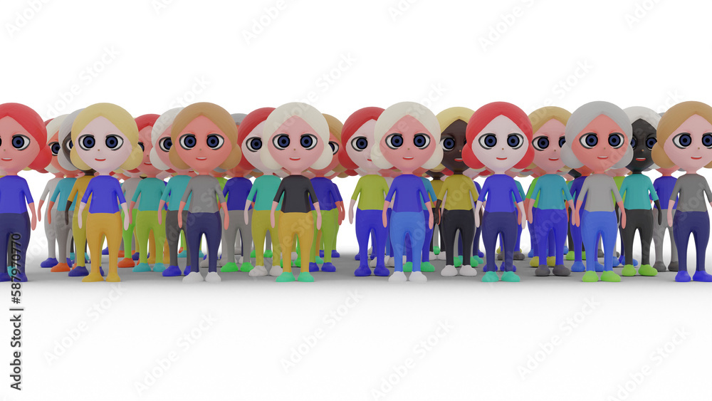 Fototapeta premium group of 3d people