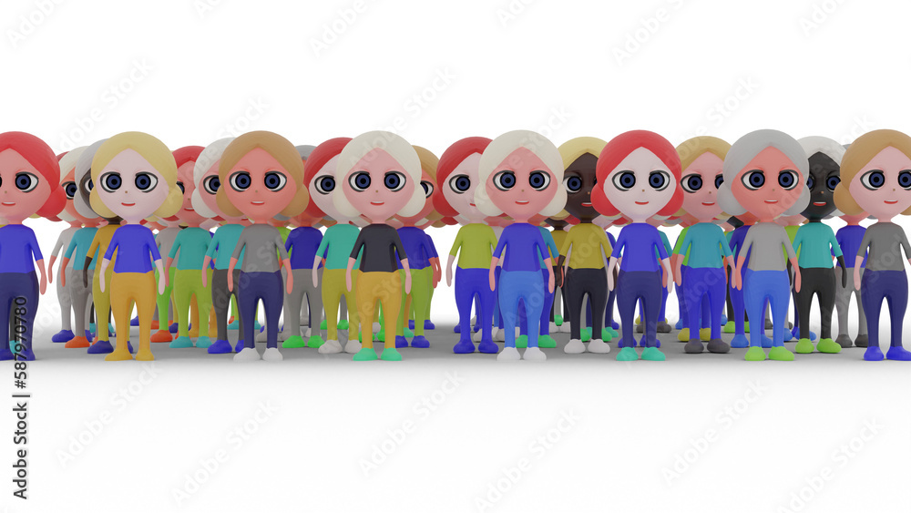Fototapeta premium group of 3d people