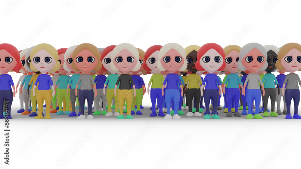 Fototapeta premium group of 3d people