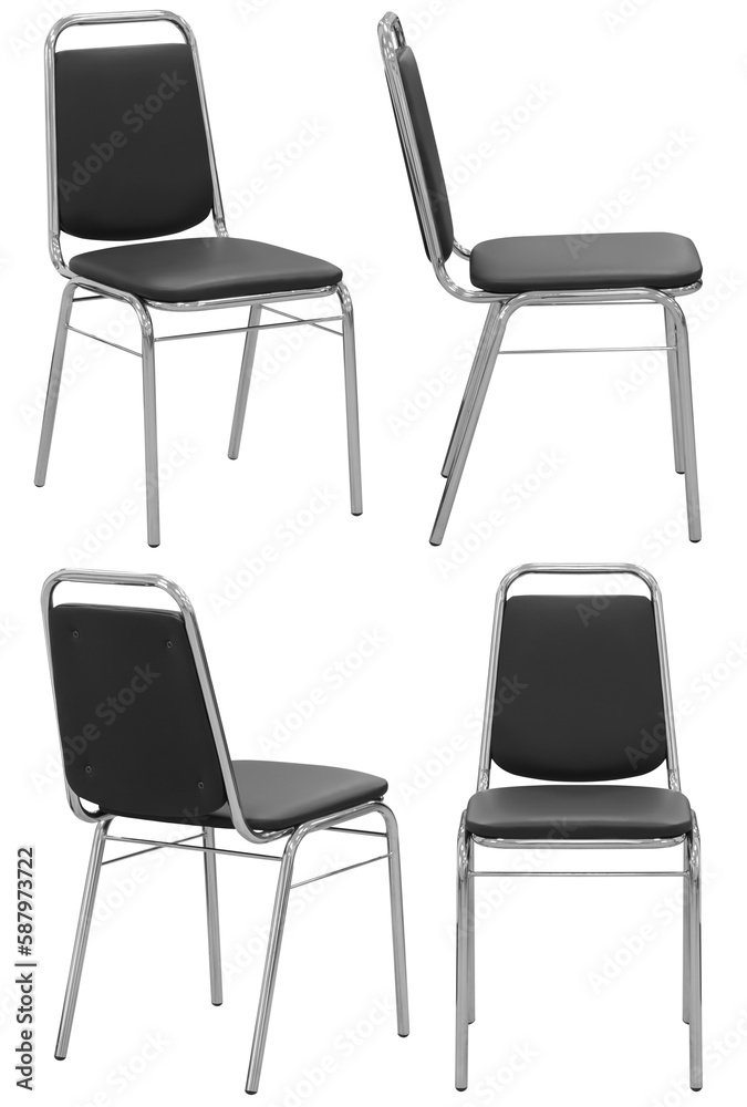 Office chair. Interior element. Isolated from the background. From different angles Office chair. Interior element. Isolated from the background. From different angles