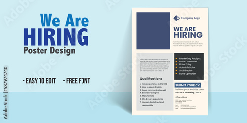 We Are Hiring Modern Flyer Layout Job hiring flyer poster We Are Hiring Flyer