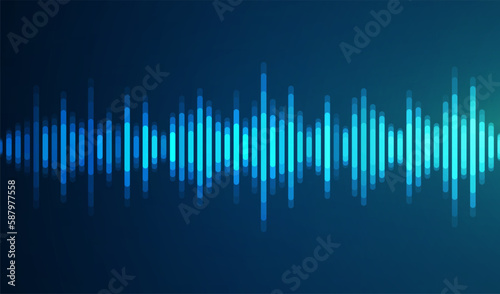 Waves of the equalizer. Audio wave talking. Voice speaking music sound line levels. Podcasting