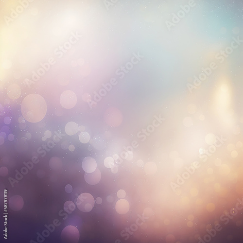 Illustration of soft light fantasy rainbow background and pastel color with bokeh lights,dreamy design element