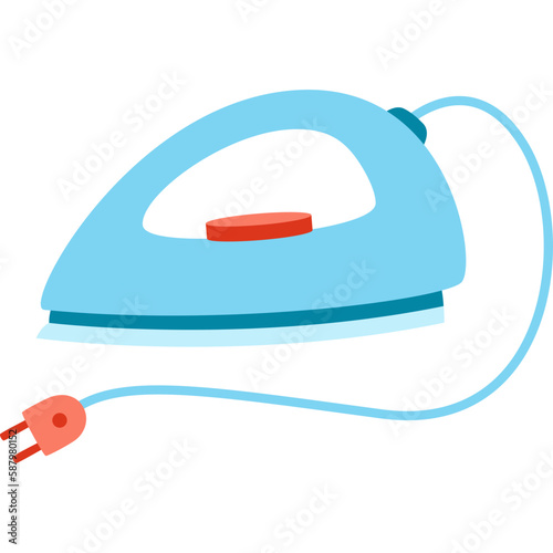 vector illustration of a modern electric iron