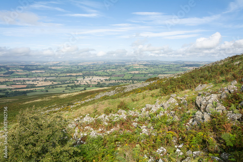 The Shropshire Area of Outstanding Natural Beauty from Cleeve Hill photo