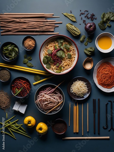 Pho Vietnamese Noodles Props AI generated 2