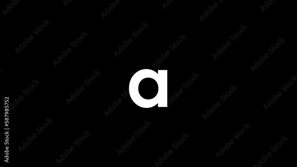 A - Sand Animation Letters, Alpha Channel