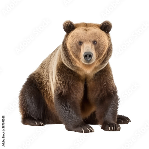 brown bear isolated on white © Tidarat