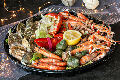 Fotografia seafood , plateau de fruits de mer,
