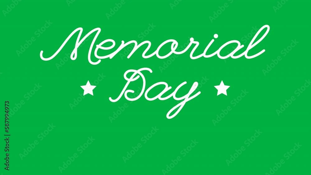 Memorial day text animation. Happy memorial day text on green screen. Honoring all who served banner for memorial day. 4k video greeting card Memorial day text animation. Happy memorial day text on green screen. Honoring all who served banner for memorial day. 4k video greeting card
