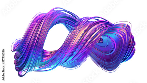 Fototapeta Naklejka Na Ścianę i Meble -  Futuristic colorful shape, 3d render