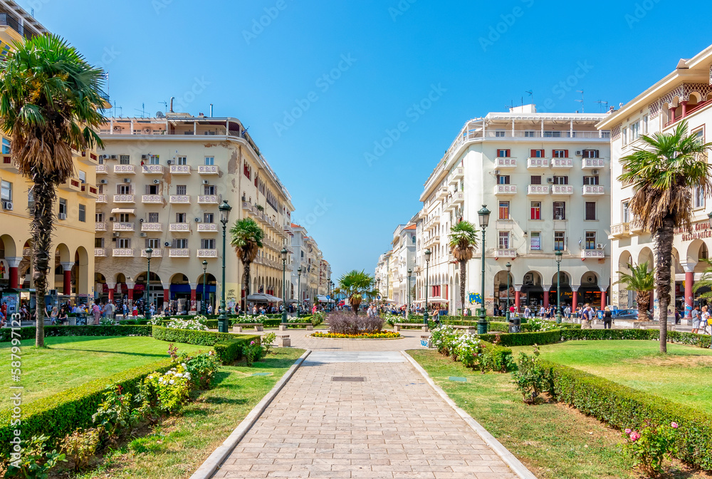 Aristotelous (Aristotle) Square in center of Thessaloniki, Greece