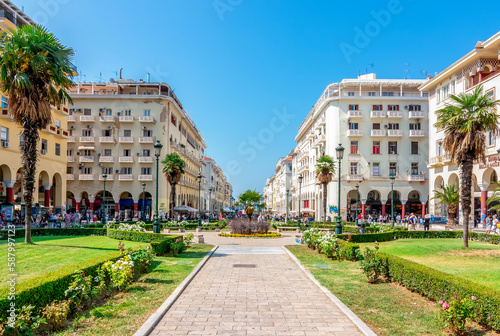 Aristotelous (Aristotle) Square in center of Thessaloniki, Greece photo