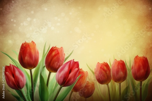 Greeting card Background with beautiful flowers Happy Mothers Day. Holiday greetings. Greeting card to add clipart design. Mothers Day. Spring Easter background. Happy birthday. generated ai 