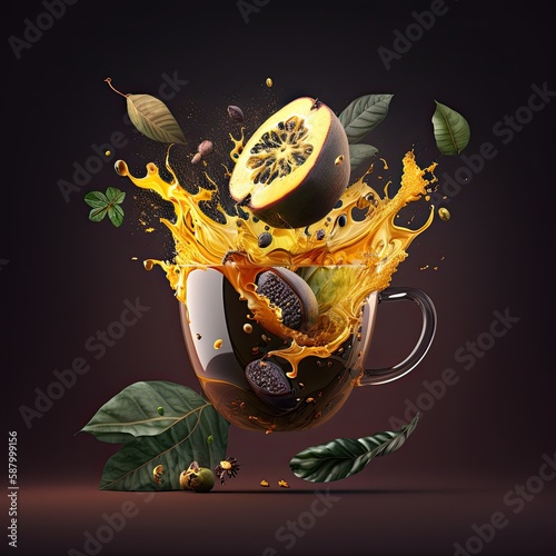 cup of coffee with splash