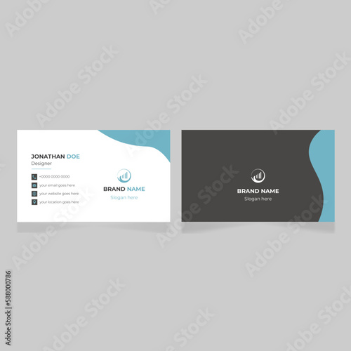 Creative modern Business card template. photo