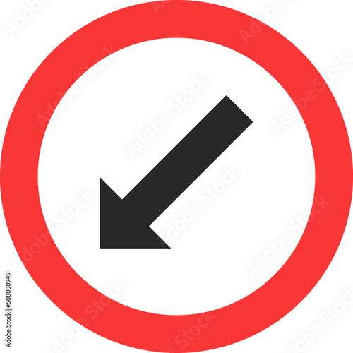 Keep left sign icon, Traffic sign vector illustration Free Download Keep left sign icon, Traffic sign vector illustration - GFXLoad