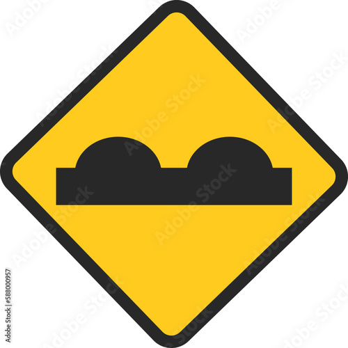 Bump sign icon, Traffic sign vector illustration