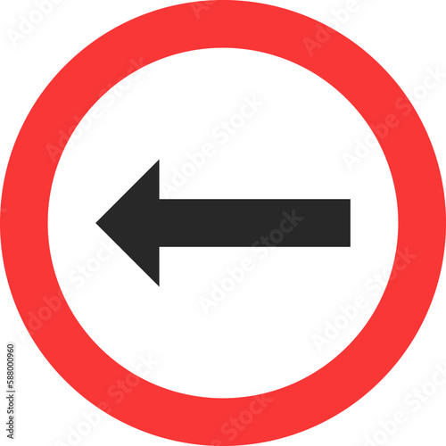 Free Download Arrow left sign icon, Traffic sign vector illustration - GFXLoad