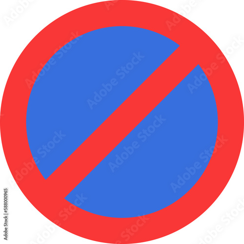 Free Download No waiting sign icon, Traffic sign vector illustration - GFXLoad