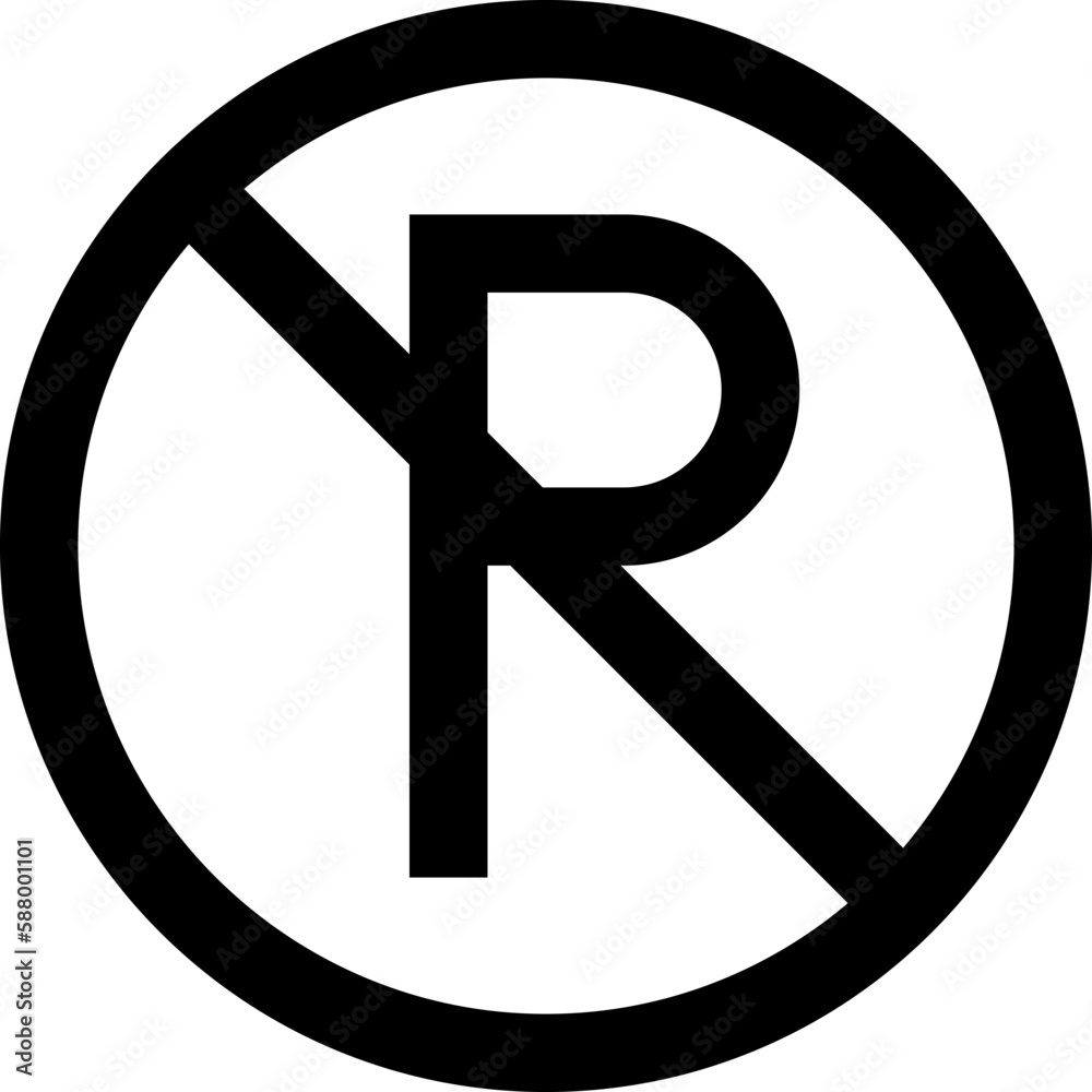 No parking sign icon, Traffic sign vector illustration Stock Vector ...