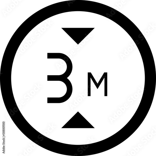Free Download Height limit sign icon, Traffic sign vector illustration - GFXLoad