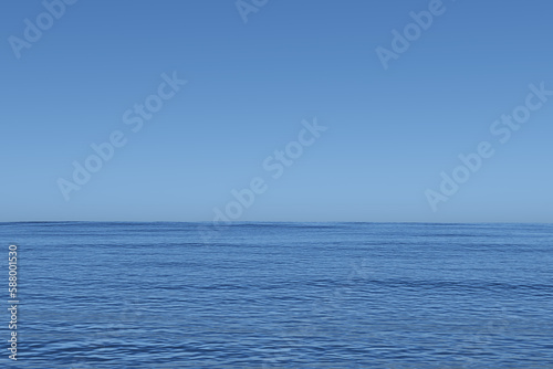 青い空と海の3Dイラスト © radiorio