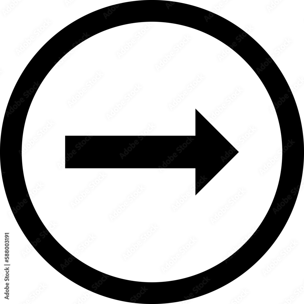 Arrow right sign icon, Traffic sign vector illustration Arrow right sign icon, Traffic sign vector illustration