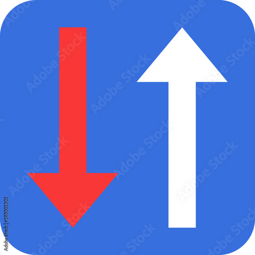 Free Download Two way sign icon, Traffic sign vector illustration - GFXLoad