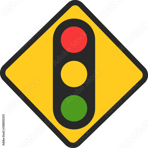 Traffic light sign icon, Traffic sign vector illustration