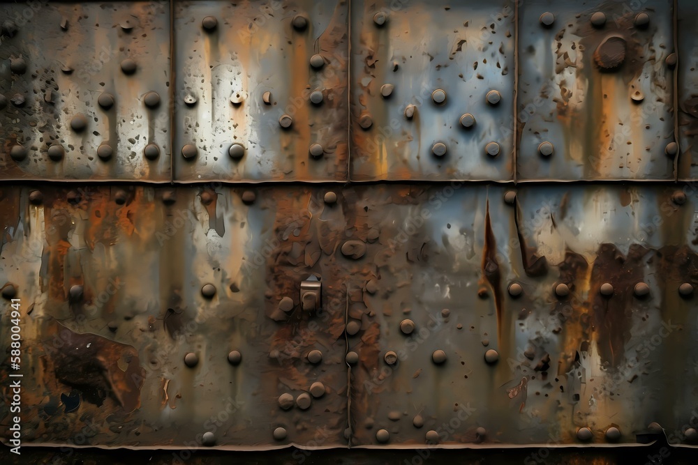 A close up of a metal surface Generative AI