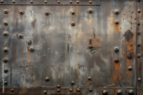 A close-up of a metal panel Generative AI
