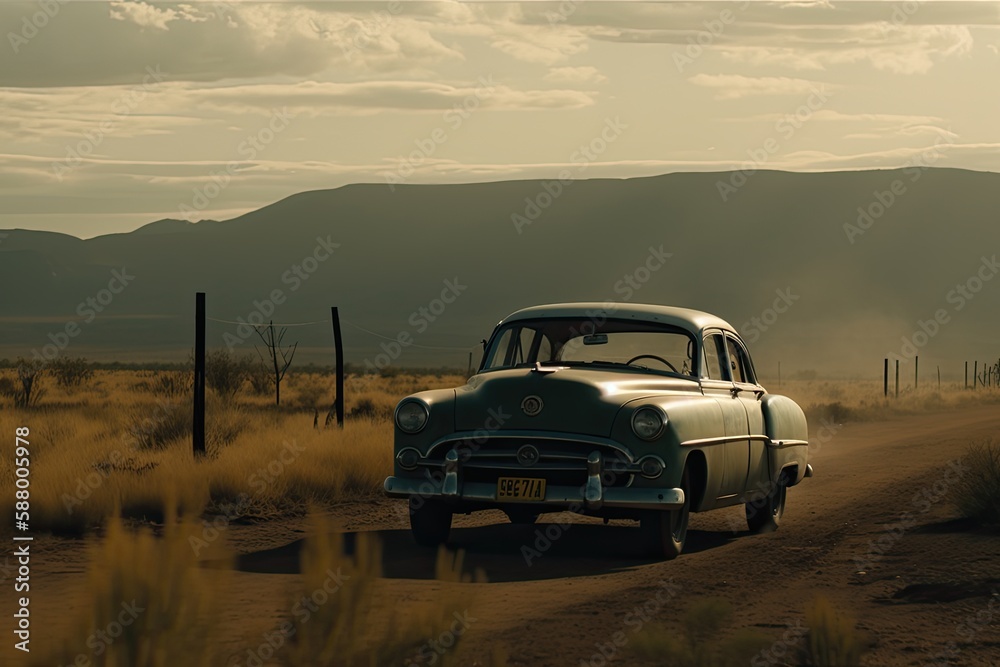 car in the desert