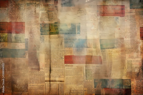 A close-up of a newspaper Generative AI