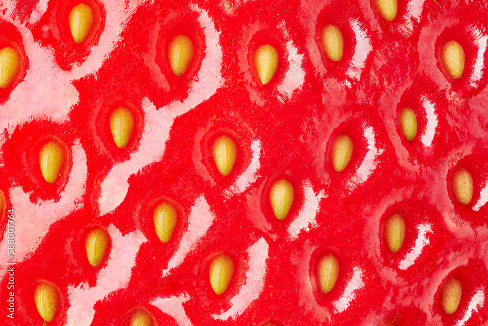 Strawberry skin in close up Strawberry skin in close up