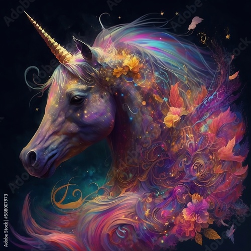 Horse, spiritual animal, created using generative ai