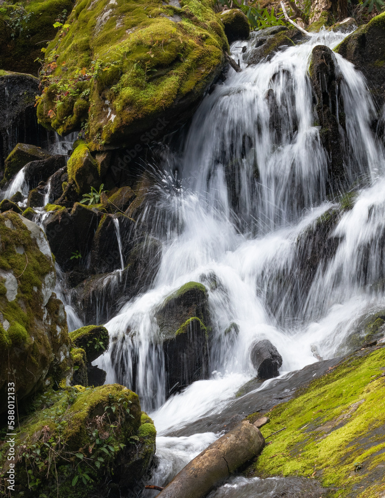 waterfalls of spring time in the mountains waterfalls of spring time in the mountains