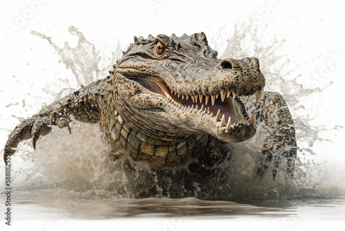 crocodile in the water