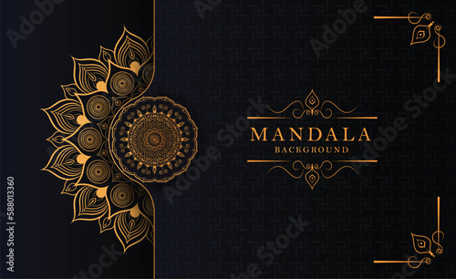 luxury mandala with gorgeous arabesque pattern style background