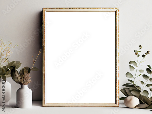 Blank Frame Mockup, Boho Style Frame Template Mockup
