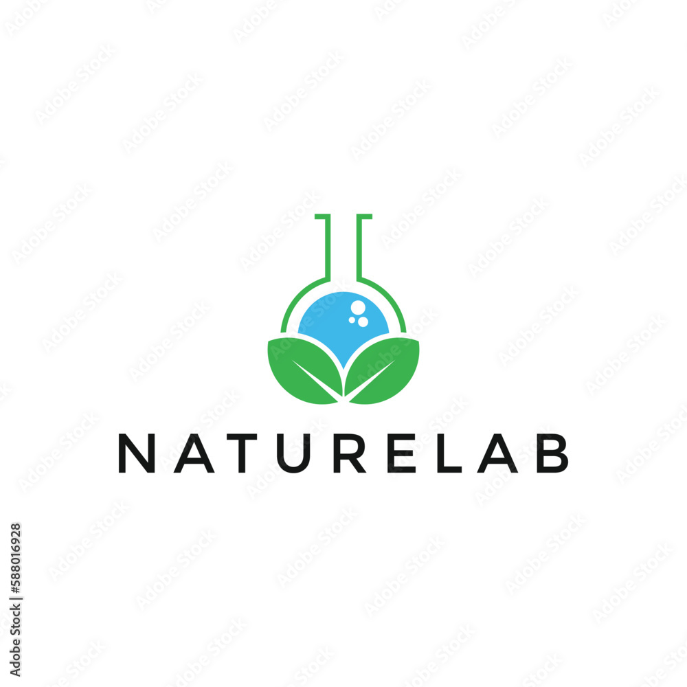 Nature lab modern logo design Nature lab modern logo design