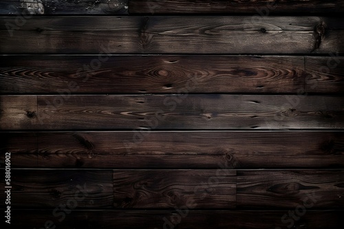 Vintage Dark Wood Board Background.