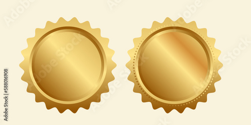 gold medal Gold seal vector illustration on white background