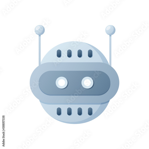 Odessa, Ukraine - April 2, 2023 - The modern concept of the chat bot. AI assistant transmitting information. Vector illustration. Modern flat style.