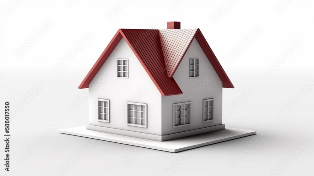 House symbol isolated background Generated AI House symbol isolated background Generated AI