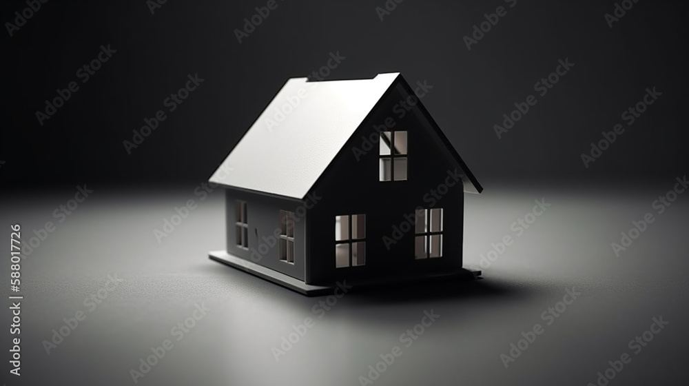 House symbol isolated background Generated AI House symbol isolated background Generated AI